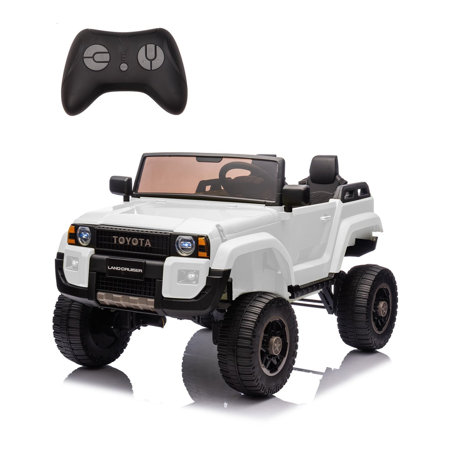 Garvee Ride P Series 24V Kids Electric Ride-On Car w/Parent Remote Control, 4WD/2WD Switch, Bluetooth Music, LED Lights & Shovel – 2-Seater Off-Road Toy for Over 3 Years, ASTM/CPSIA Certified