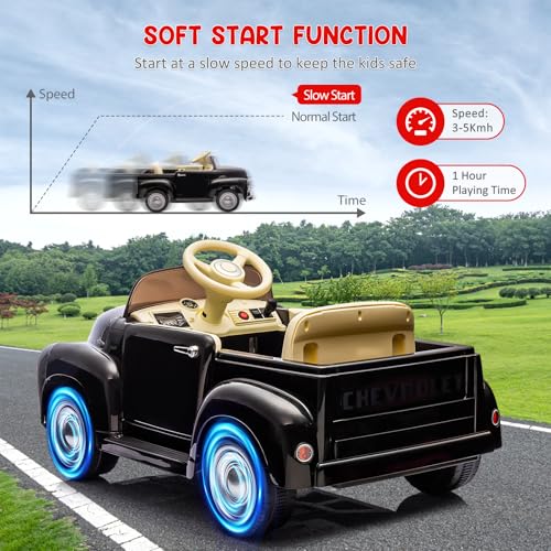 Garvee Ride - P Series: 12V Ride On Car for Kids Ages 3-5, Power Wheel Ride-on Toys W/parent Remote, Music Player, 4 Wheel Cushion, Kids Electric Cars with 2 Speed, Dual Doors, Front &ear Headlights