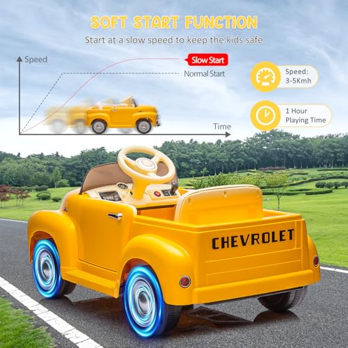 Garvee Ride - P Series: 12V Ride On Car for Kids Ages 3-5, Power Wheel Ride-on Toys W/parent Remote, Music Player, 4 Wheel Cushion, Kids Electric Cars with 2 Speed, Dual Doors, Front &ear Headlights