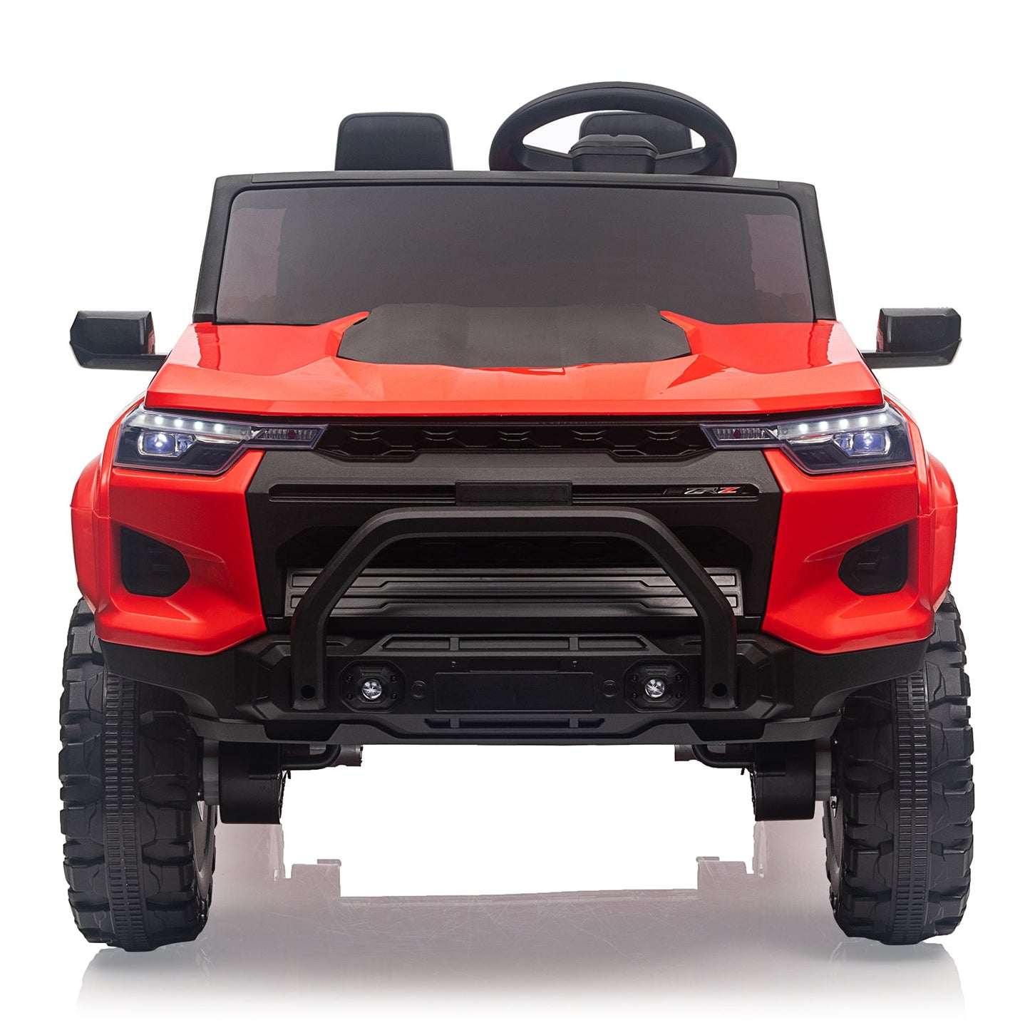 Garvee Ride - P Series: 24V Kids Ride On Car 2 Seater Electric Ride On Toy for Toddlers Battery Powered Truck Car With Remote Control, Battery Display, Handle, Trunk, LED Lights, Music (Red)
