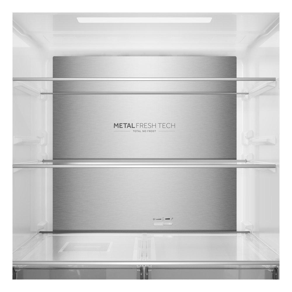 Haier HCR58S18DNMM 60/40 Freestanding Total No Frost American Style Fridge Freezer Inox