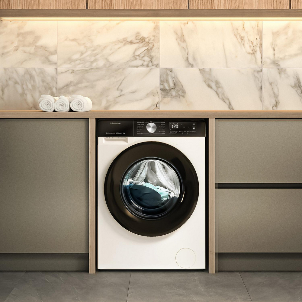 Hisense 3S Series WF3S9043BW3 9kg 1400 Spin WiFi-enabled Freestanding Washing Machine White