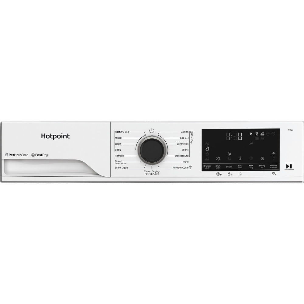 Hotpoint CHD94MWBSUK Freestanding 9kg Heat Pump Tumble Dryer with Fabric Care White