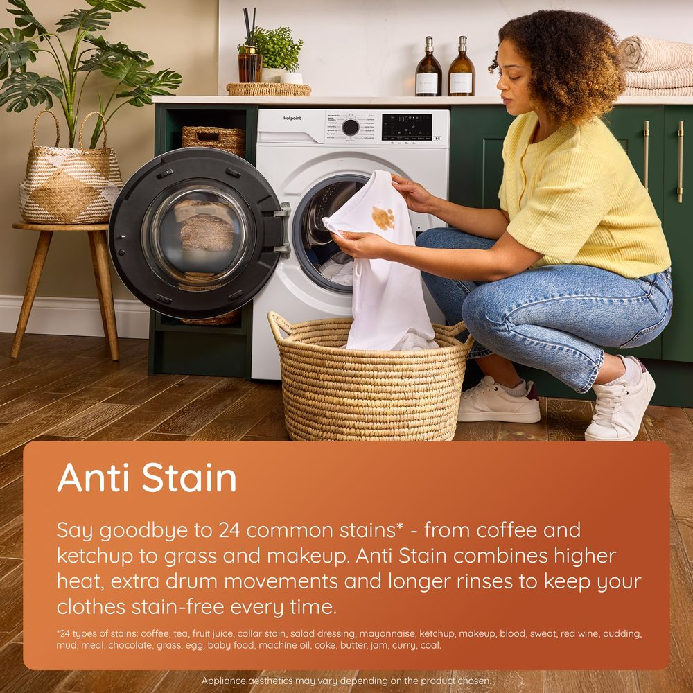 Hotpoint HPD9693BCAREUK 9+6kg 1400 Spin Fabric Care Pro Freestanding Washer Dryer Black