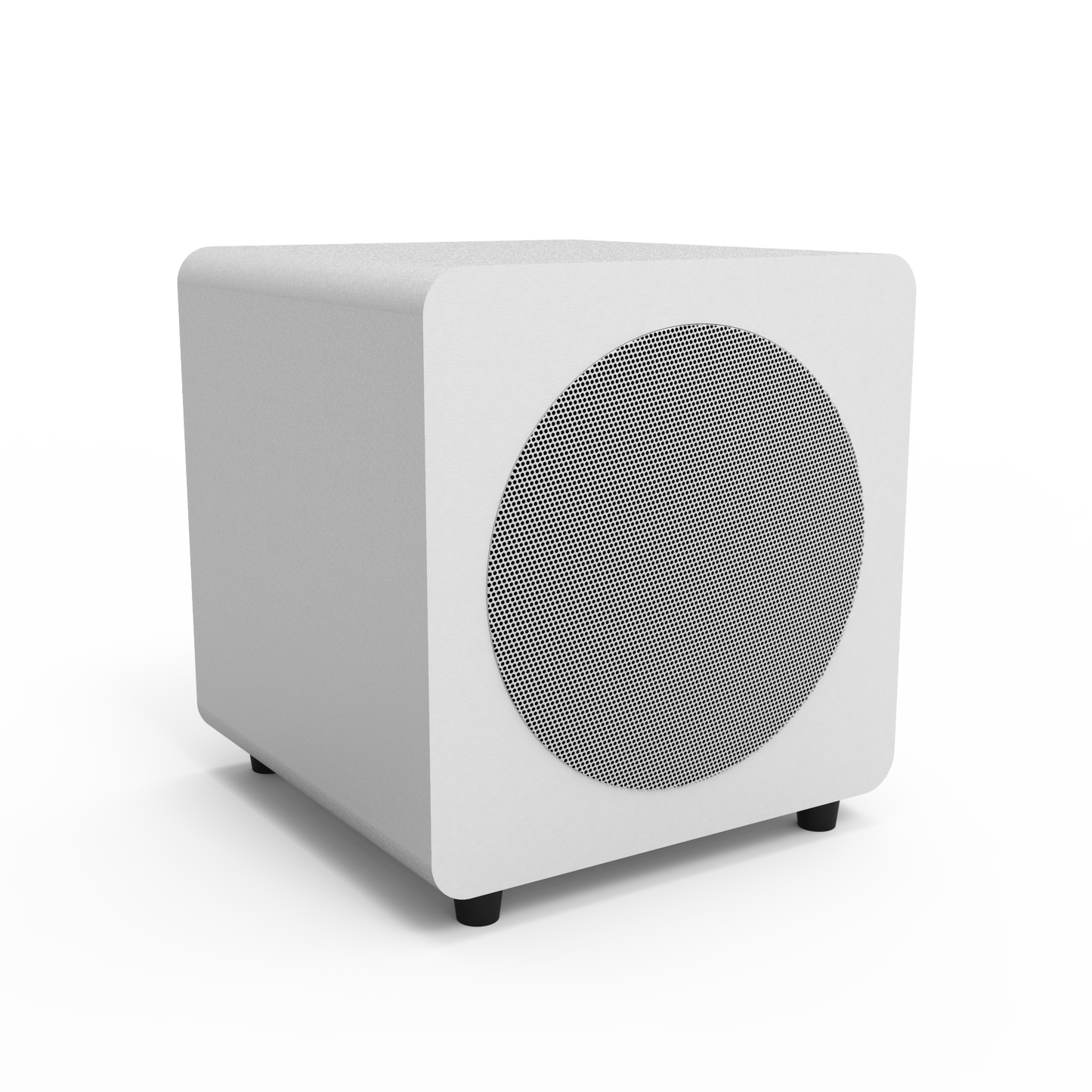 Kanto SUB8 Vinyl Subwoofer Matte White with White Grill