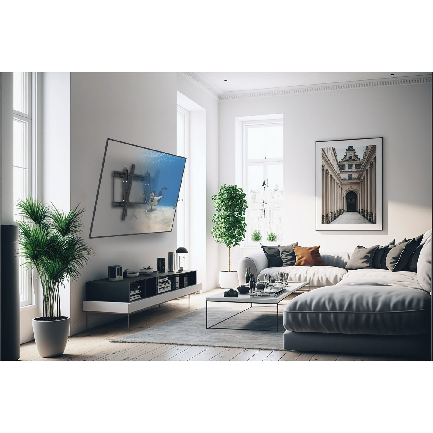 Kanto TE300 Extend And Tilting TV Wall Mount for 43 to 90 inch TVs Black
