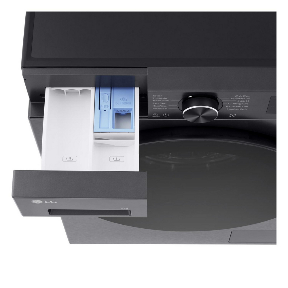 LG F2X50S9TBB 9kg 1200 Spin AI Direct Drive Freestanding Washing Machine Black