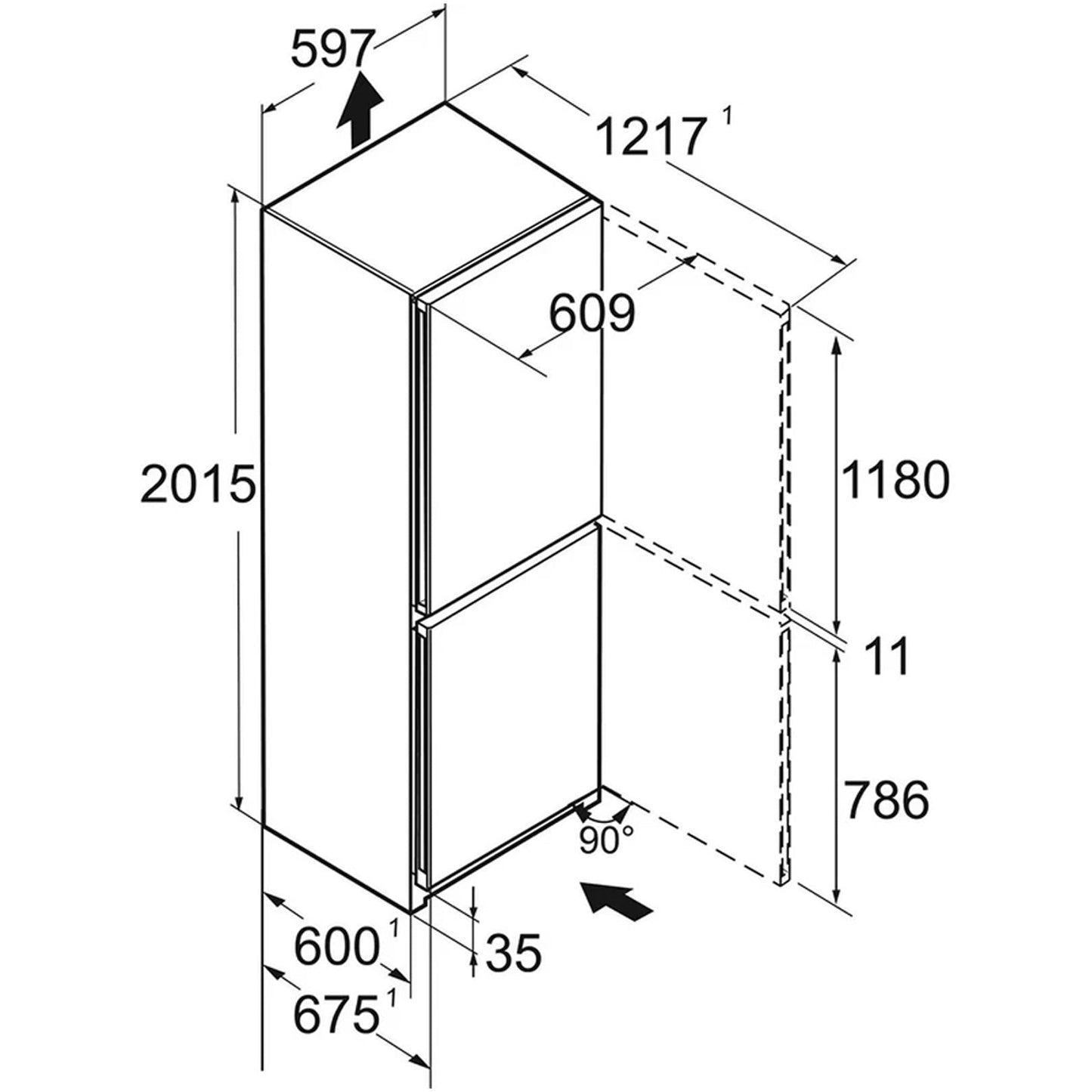 Liebherr Plus CBNSDA572I BioFresh No Frost Fridge Freezer Stainless Steel