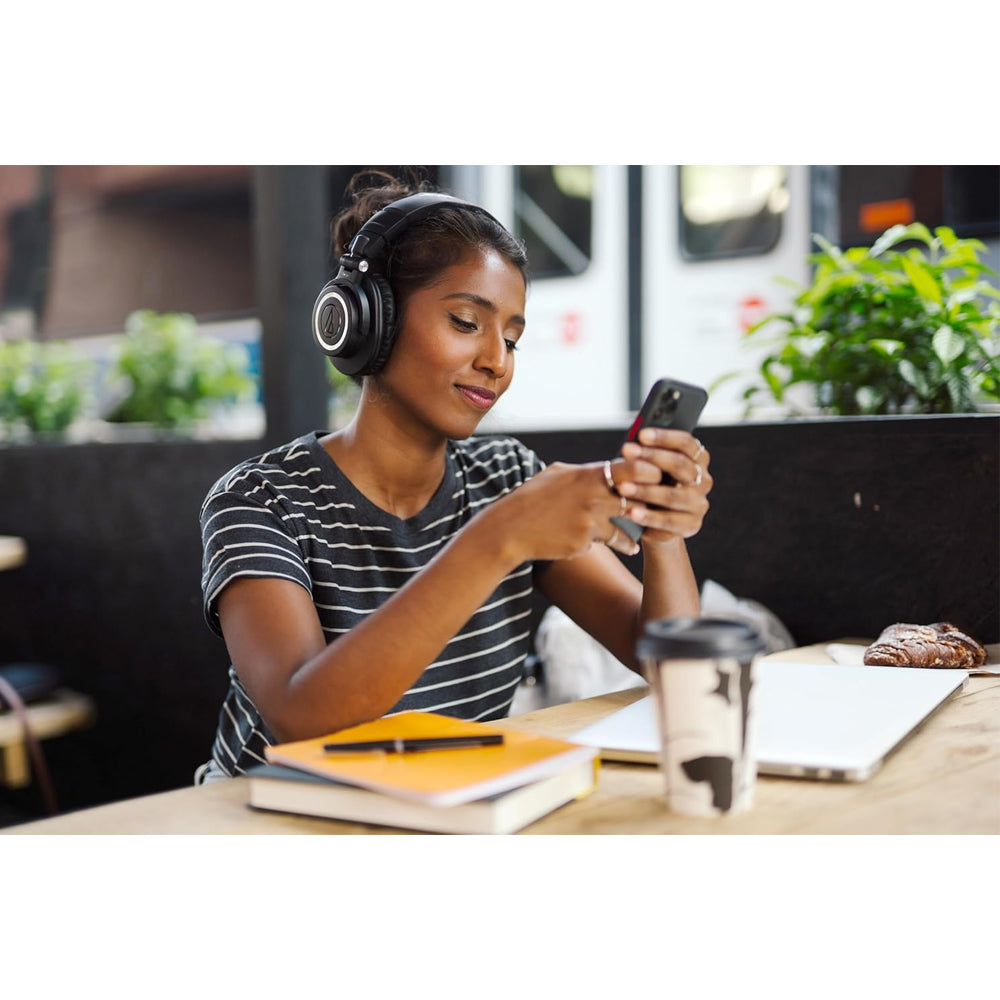 Sony PS-LX3BT Wireless Bluetooth Turntable with Audio Technica ATHM50xBT2 Wireless Over-Ear Headphones