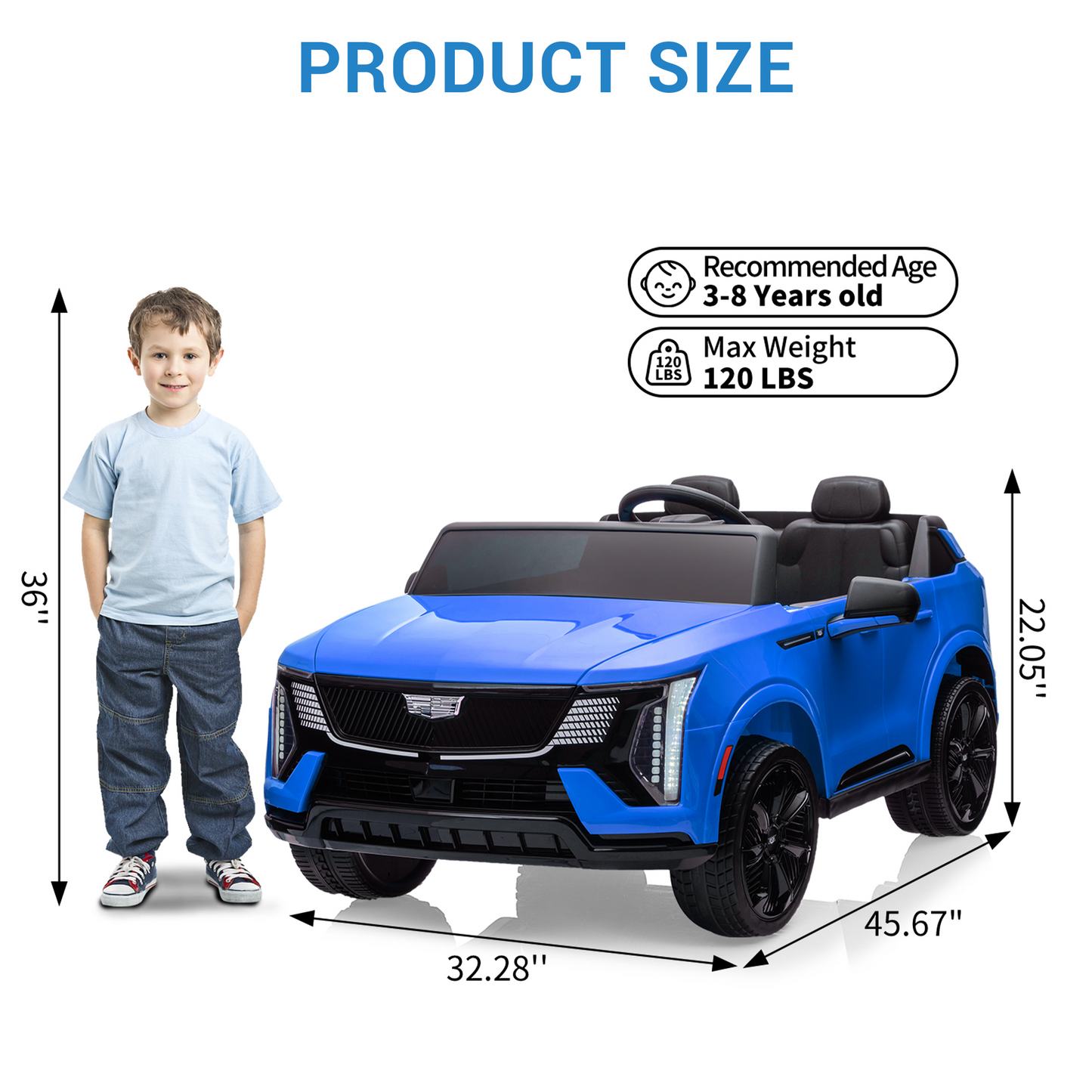 Garvee Ride - P Series: 24V Licensed Ride On Truck with Remote Control - 2 Seater Electric Car for Kids w/ Parental Remote, LED Lights & Music Player | Battery Powered Ride-On Toy Truck for Boys & Girls