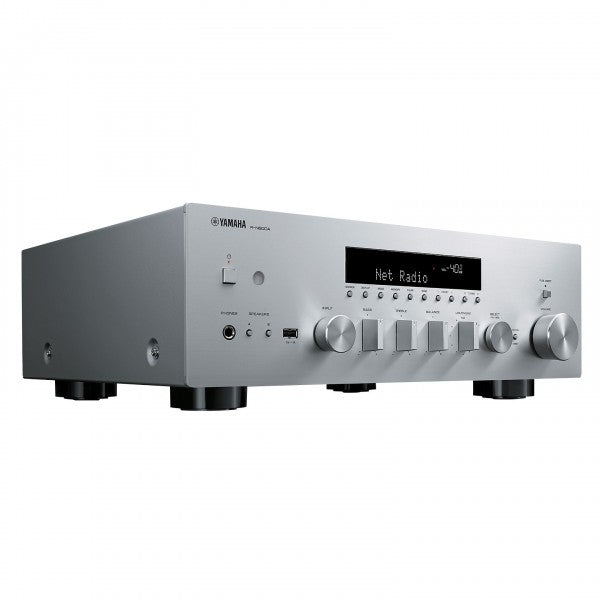Yamaha R-N600A Network Stereo Receiver and CD-S303 CD Player Silver HiFi Package