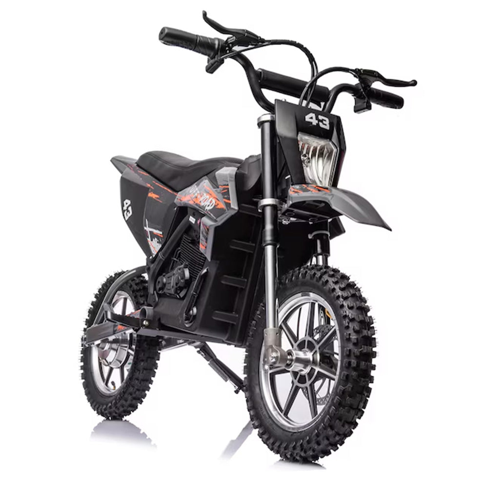 Garvee Ride - T Series: 36V Kids Electric Dirt Bike, 350W/15.5MPH Brushless Motor, LED, Comfortable Leather Seat, 175lbs Max Load Capacity- Black