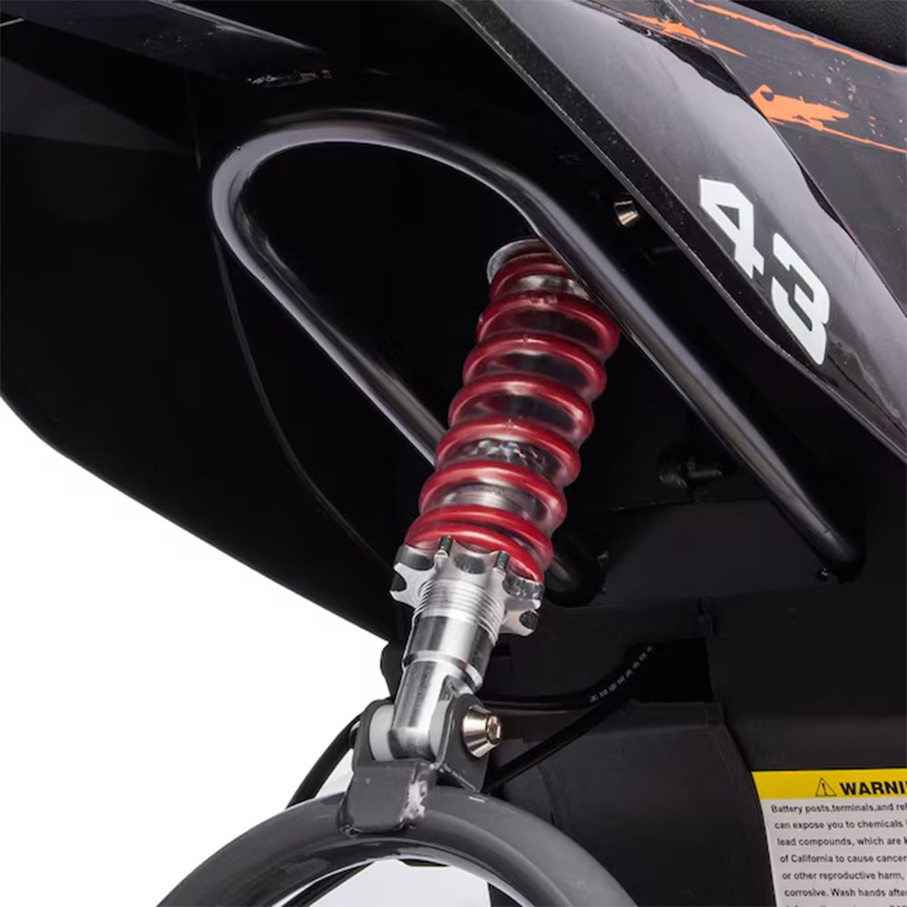 Garvee Ride - T Series: 36V Kids Electric Dirt Bike, 350W/15.5MPH Brushless Motor, LED, Comfortable Leather Seat, 175lbs Max Load Capacity- Black