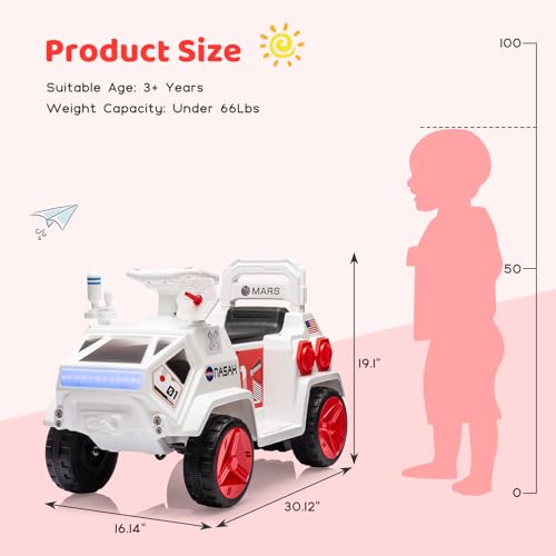 Garvee Ride - P Series: 6V Electric Toddlers Car, with Flash Lights, Music, Easy Control, for Indoor/Outdoor Use, Ride on Toy for Kids