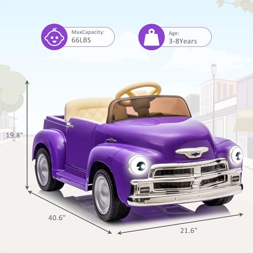 Garvee Ride - P Series: 12V Ride On Car for Kids Ages 3-5, Battery Powered Ride-on Toys W/Parent Remote, Music Player, 4 Wheel Cushion, Licensed Chevrolet Kids Electric Cars with 2 Speed, Dual Doors, Front & Rear Headlights