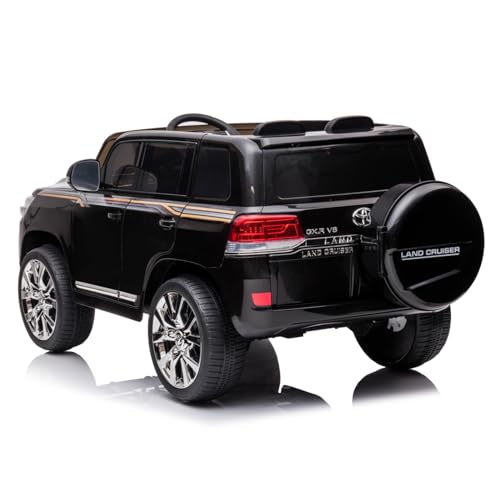 Garvee Ride - P Series: 12V Toyota Land Cruiser Kids' Car: Remote, LED, 3 Speeds, Dual 45W Motors, USB Music, Seat Belt, CPC & ASTM Approved - Black(2)