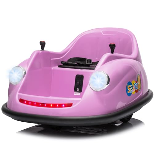 Garvee Ride - P Series: 12V Battery Car for Kids W/Parent Remote, Led Lights, 2-Speed, 360°Spin - Purple