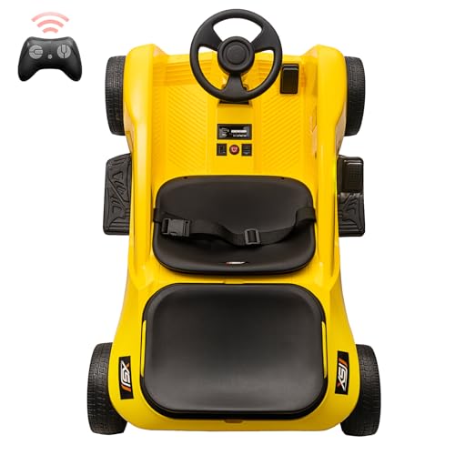 Garvee Ride - P Series: 2 Seaters 4-Wheelers Electric Ride On Toy for Kids, 24V 120W*2 Powerful Motors Max Load 200 Lbs, Two Driver Modes + Remote Control Modes for Toddlers Child with Music, USB, Storage Box