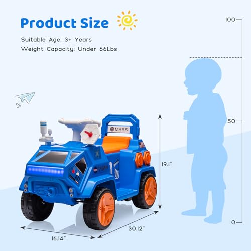 Garvee Ride - P Series: 6V Electric Toddlers Car, with Flash Lights, Music, Easy Control, for Indoor/Outdoor Use, Ride on Toy for Kids