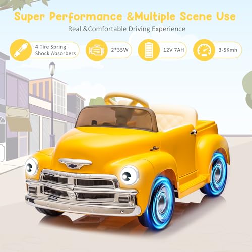 Garvee Ride - P Series: 12V Ride On Car for Kids Ages 3-5, Power Wheel Ride-on Toys W/parent Remote, Music Player, 4 Wheel Cushion, Kids Electric Cars with 2 Speed, Dual Doors, Front &ear Headlights
