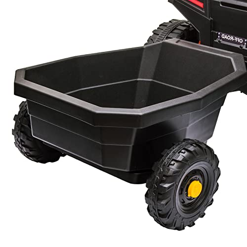 Garvee Trailer for 12V Kids Ride On Car Truck w/ Parent Remote Control (Trailer Only)