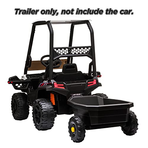Garvee Trailer for 12V Kids Ride On Car Truck w/ Parent Remote Control (Trailer Only)