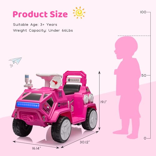 Garvee Ride - P Series: 6V Electric Toddlers Car, with Flash Lights, Music, Easy Control, for Indoor/Outdoor Use, Ride on Toy for Kids