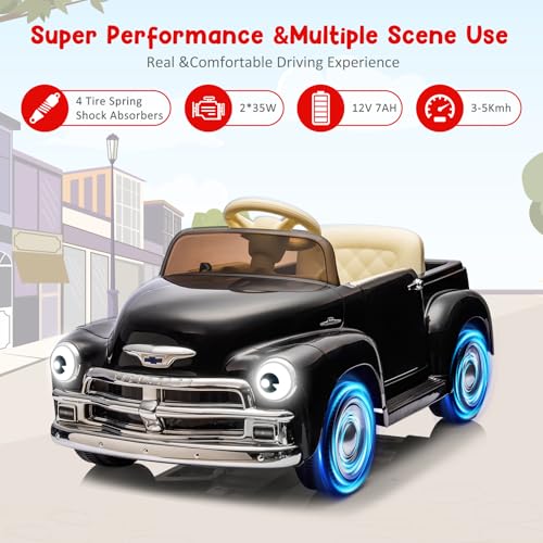 Garvee Ride - P Series: 12V Ride On Car for Kids Ages 3-5, Power Wheel Ride-on Toys W/parent Remote, Music Player, 4 Wheel Cushion, Kids Electric Cars with 2 Speed, Dual Doors, Front &ear Headlights