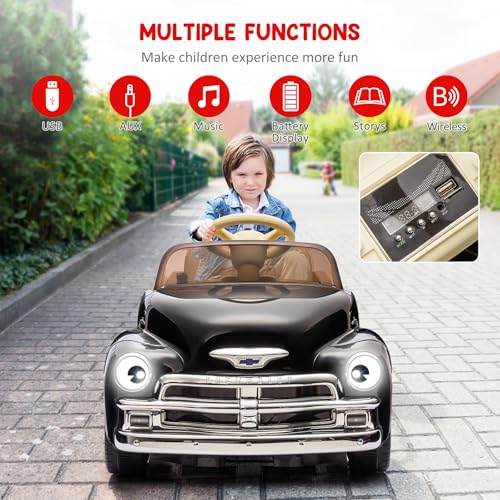 Garvee Ride - P Series: 12V Ride On Car for Kids Ages 3-5, Power Wheel Ride-on Toys W/parent Remote, Music Player, 4 Wheel Cushion, Kids Electric Cars with 2 Speed, Dual Doors, Front &ear Headlights