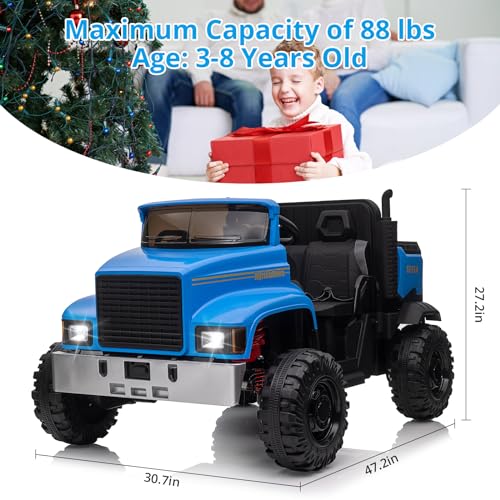 Garvee Ride - P Series: 24V Ride On Car with Remote Control Electric UTV Vehicles with Dump Bed, 4WD Power 4x200W Motors,4xSpring Suspension, 3 Speeds, 2 Seater