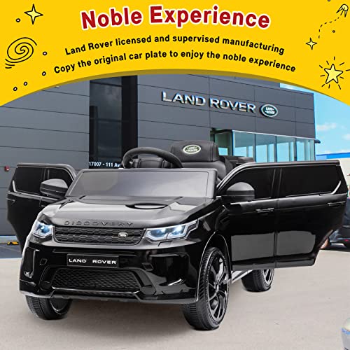 Garvee Ride - P Series: 12V Land Rover mini Kids Ride-On Car: Remote Control, LED Lights, Bluetooth, Music, Radio, Battery Powered, for Ages 3-8 - Black