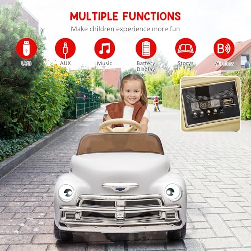 Garvee Ride - P Series: 12V Ride On Car for Kids Ages 3-5, Power Wheel Ride-on Toys W/parent Remote, Music Player, 4 Wheel Cushion, Kids Electric Cars with 2 Speed, Dual Doors, Front &ear Headlights