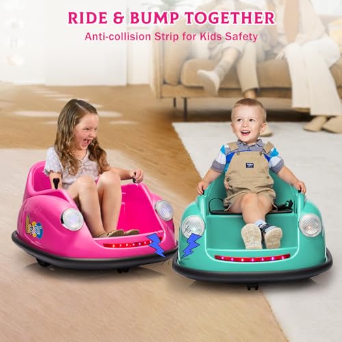 Garvee Ride - P Series: 12V Battery Car for Kids W/Parent Remote, Led Lights, 2-Speed, 360°Spin - Pink