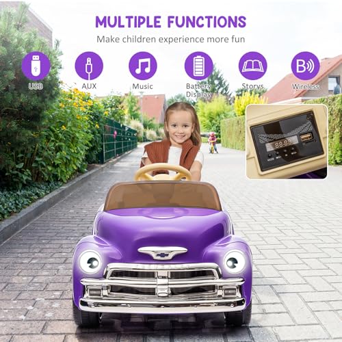 Garvee Ride - P Series: 12V Ride On Car for Kids Ages 3-5, Battery Powered Ride-on Toys W/Parent Remote, Music Player, 4 Wheel Cushion, Licensed Chevrolet Kids Electric Cars with 2 Speed, Dual Doors, Front & Rear Headlights