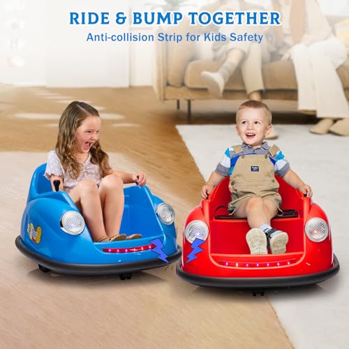 Garvee Ride - P Series: 12V Battery Car for Kids W/Parent Remote, Led Lights, 2-Speed, 360°Spin - Blue