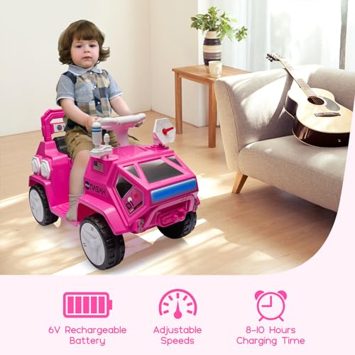 Garvee Ride - P Series: 6V Electric Toddlers Car, with Flash Lights, Music, Easy Control, for Indoor/Outdoor Use, Ride on Toy for Kids