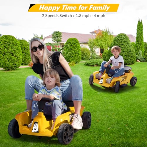 Garvee Ride - P Series: 2 Seaters 4-Wheelers Electric Ride On Toy for Kids, 24V 120W*2 Powerful Motors Max Load 200 Lbs, Two Driver Modes + Remote Control Modes for Toddlers Child with Music, USB, Storage Box