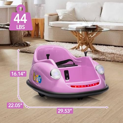 Garvee Ride - P Series: 12V Battery Car for Kids W/Parent Remote, Led Lights, 2-Speed, 360°Spin - Purple