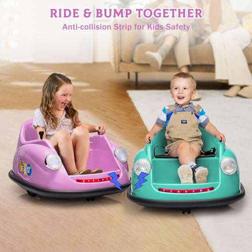 Garvee Ride - P Series: 12V Battery Car for Kids W/Parent Remote, Led Lights, 2-Speed, 360°Spin - Purple
