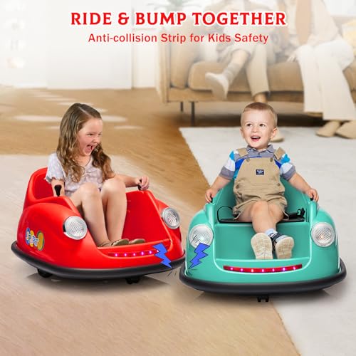 Garvee Ride - P Series: 12V Battery Car for Kids W/Parent Remote, Led Lights, 2-Speed, 360°Spin - Red