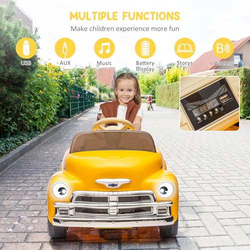 Garvee Ride - P Series: 12V Ride On Car for Kids Ages 3-5, Power Wheel Ride-on Toys W/parent Remote, Music Player, 4 Wheel Cushion, Kids Electric Cars with 2 Speed, Dual Doors, Front &ear Headlights