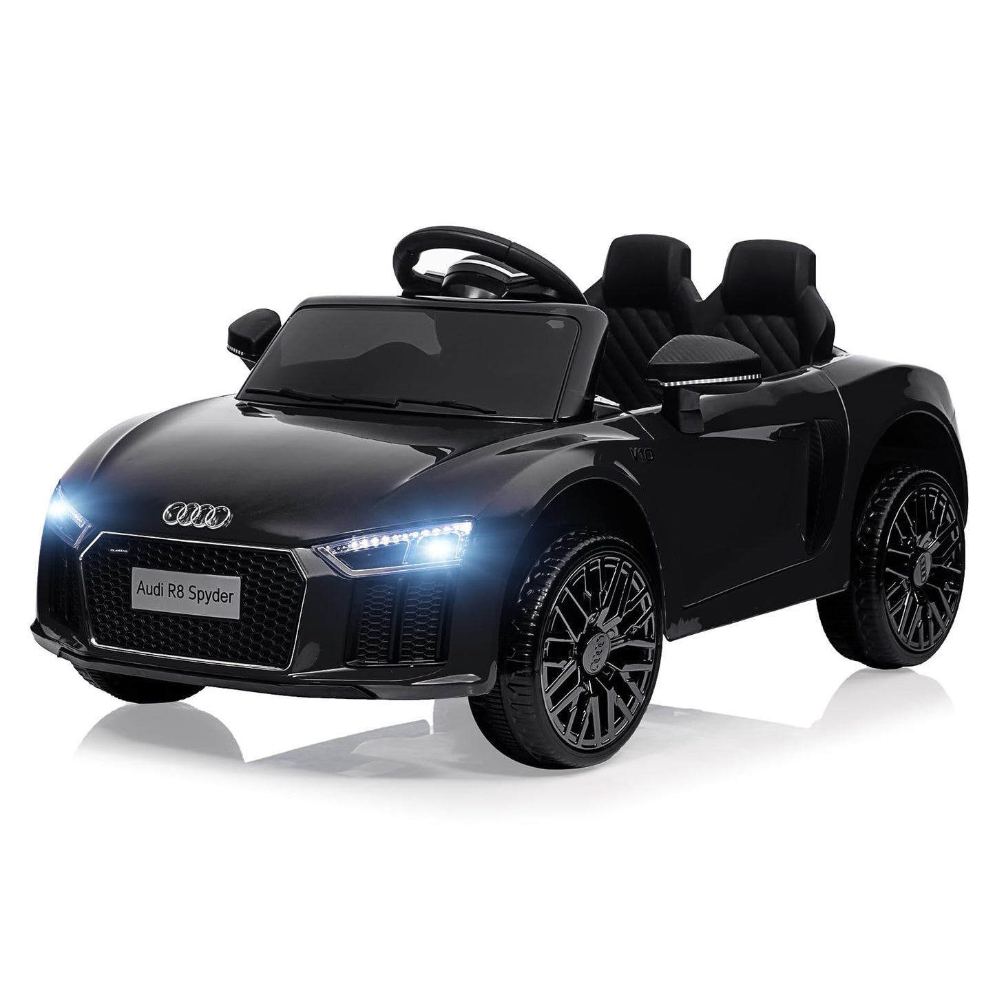 Garvee Ride - P Series: 12V Power Battery Electric Vehicles for 3-7 Toddlers, Licensed Toy Car with Remote Control, MP3 Player - Black