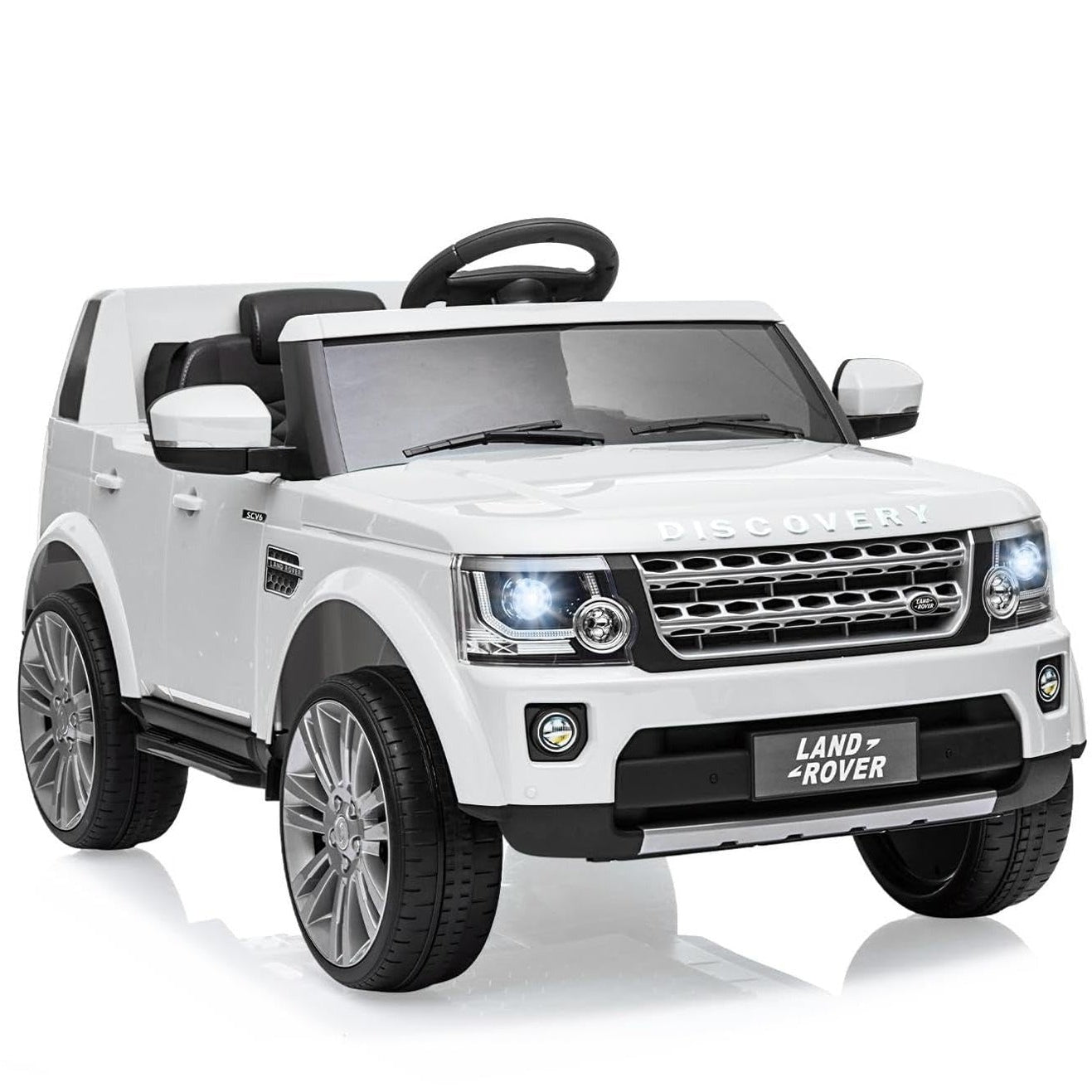 Garvee Ride - P Series: 12V Electric with Remote, Music Player, MP3, LED Lights, 4 Wheels, White