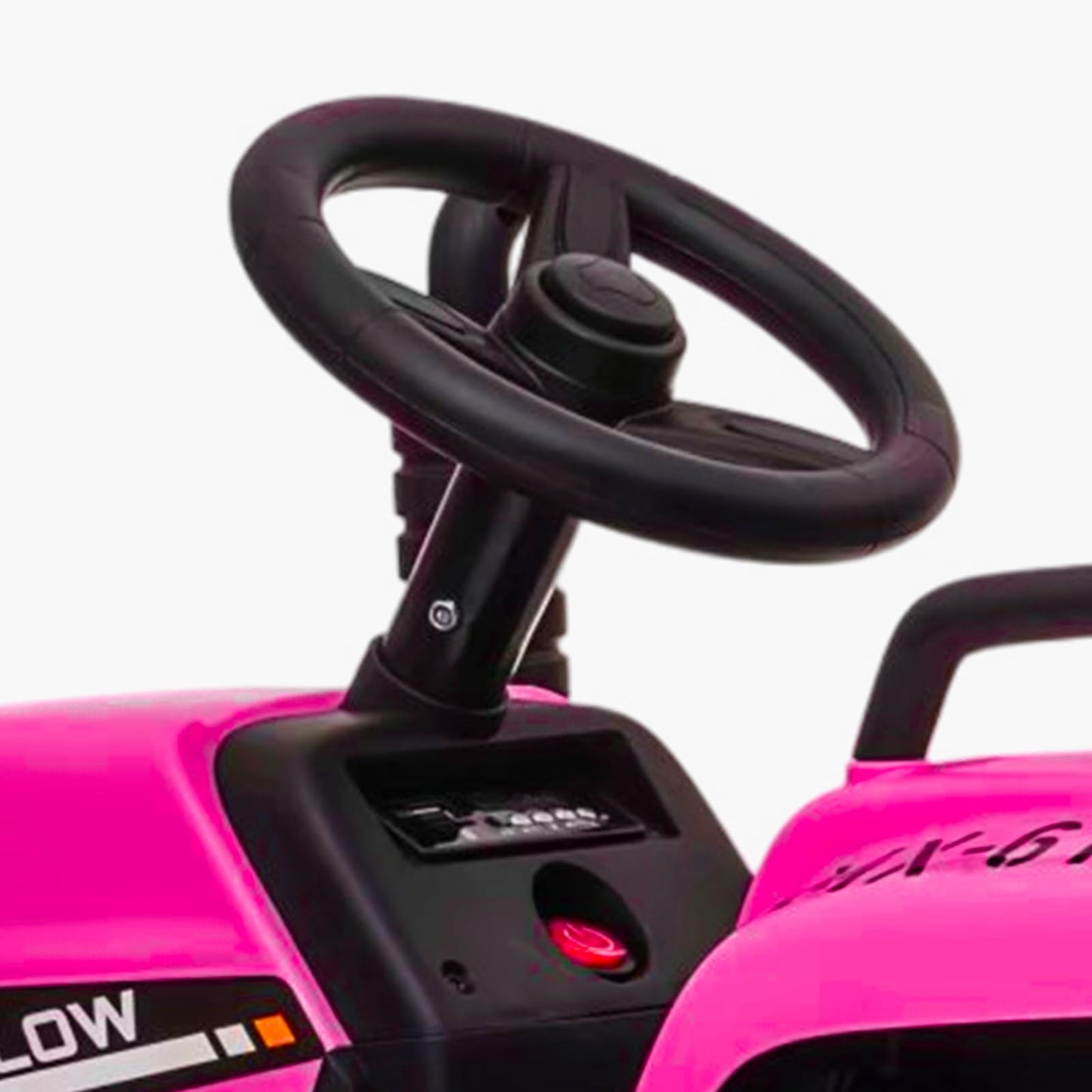 Garvee Ride - P Series: 12V Electric Tractor & Trailer for Kids, 3-6 Yrs - With RC - Rose / 35W