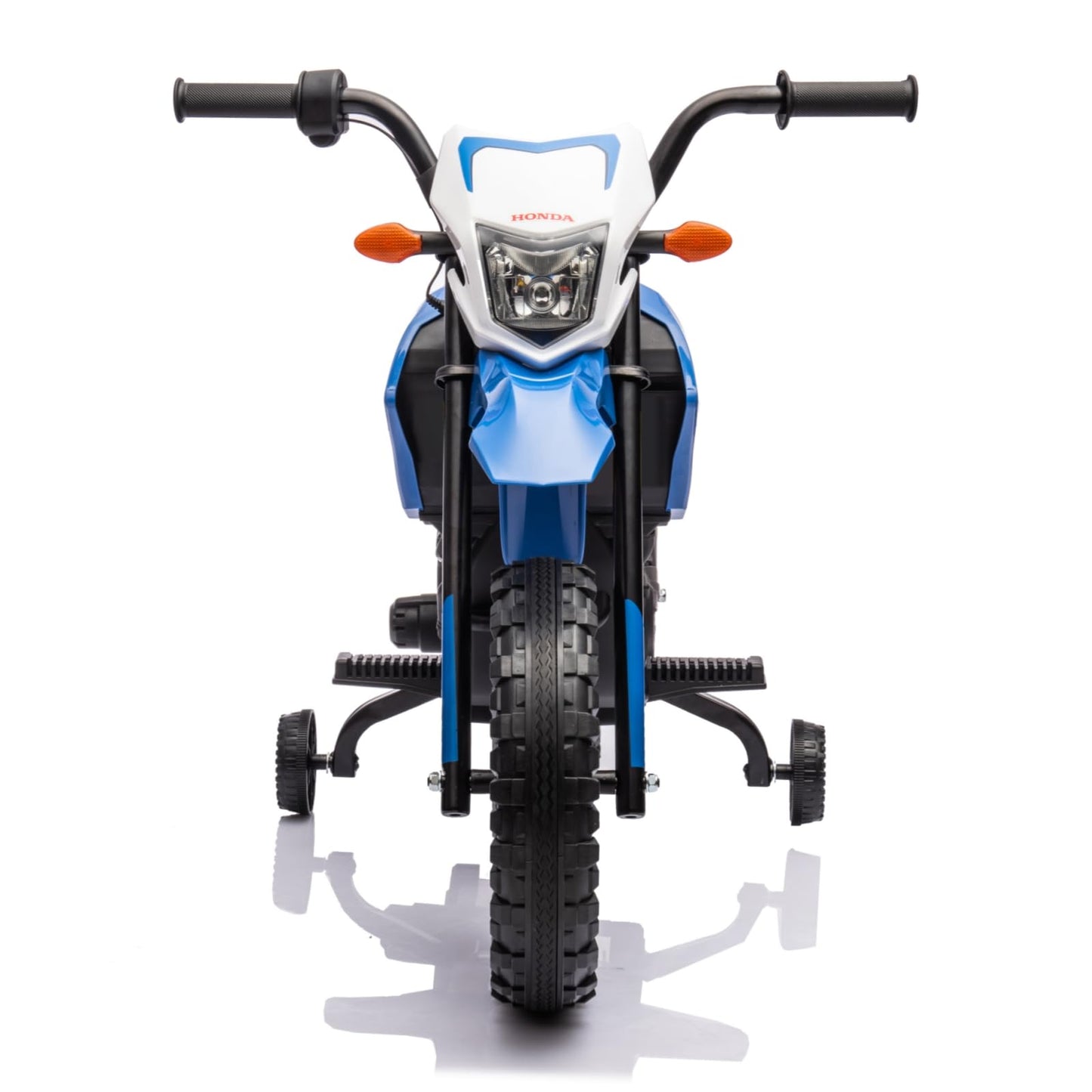 Garvee Ride - P Series: Kids Electric Ride on Motorcycle, Licensed Honda Battery Powered Motorbike Toy, with Training Wheels, Rechargeable Battery, Headlight, Engine Sounds, for Children Girls Boys - Blue