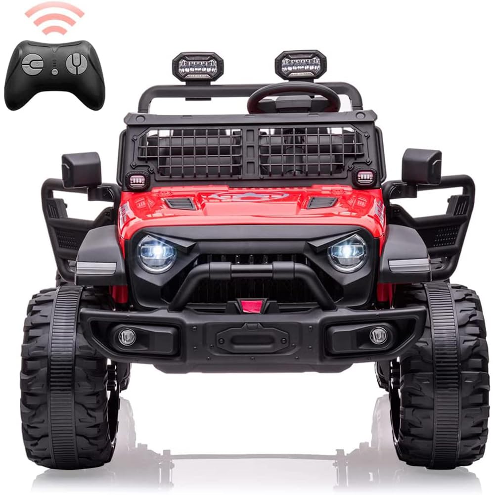 Garvee Ride - P Series: 24V Kids Ride-on Truck with Parental Remote Control, Battery Powered Ride on Car for Boys Girls 3-6 Yrs, Red
