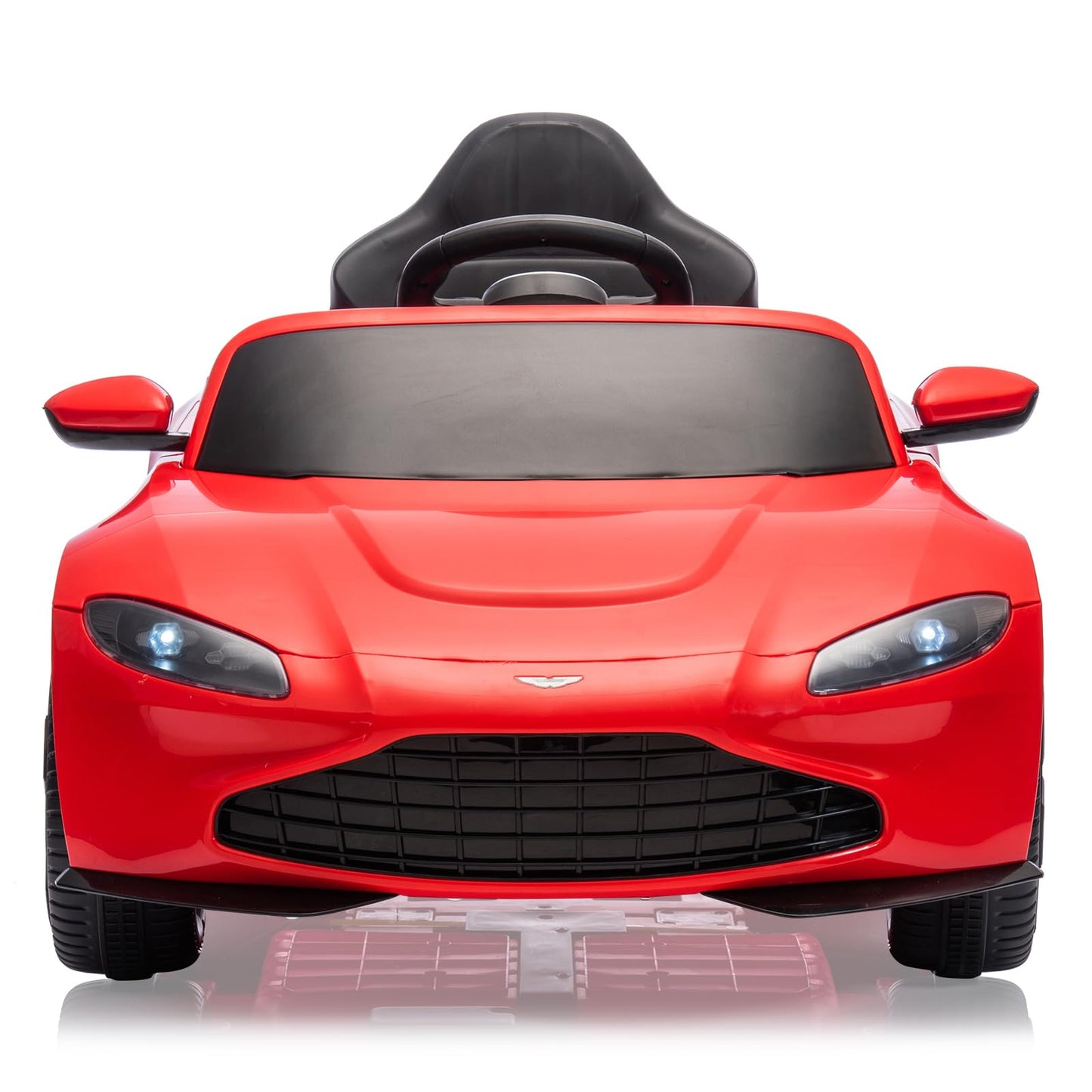 Garvee Ride - P Series: 12V Ride on Sports Car for Kids Licensed Aston Martin Battery Powered Car Toddles Ride on Toy with Remote Control, Horn, Soft Start, LED Lights, Music, USB, Electric Vehicle for Boys Girls (Red)