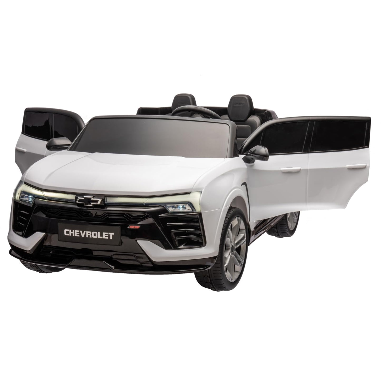 Garvee Ride - P Series: 24V 2-Seater Chevrolet Blazer Kids Car with Remote Control, Bluetooth - White