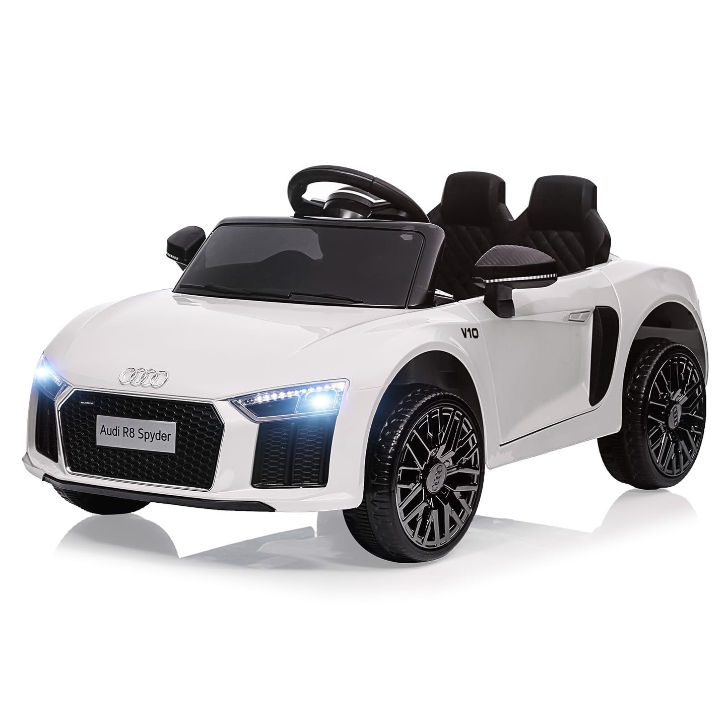 Garvee Ride - P Series: 12V Power Battery Electric Vehicles for 3-7 Toddlers, Licensed Toy Car with Remote Control, MP3 Player - White