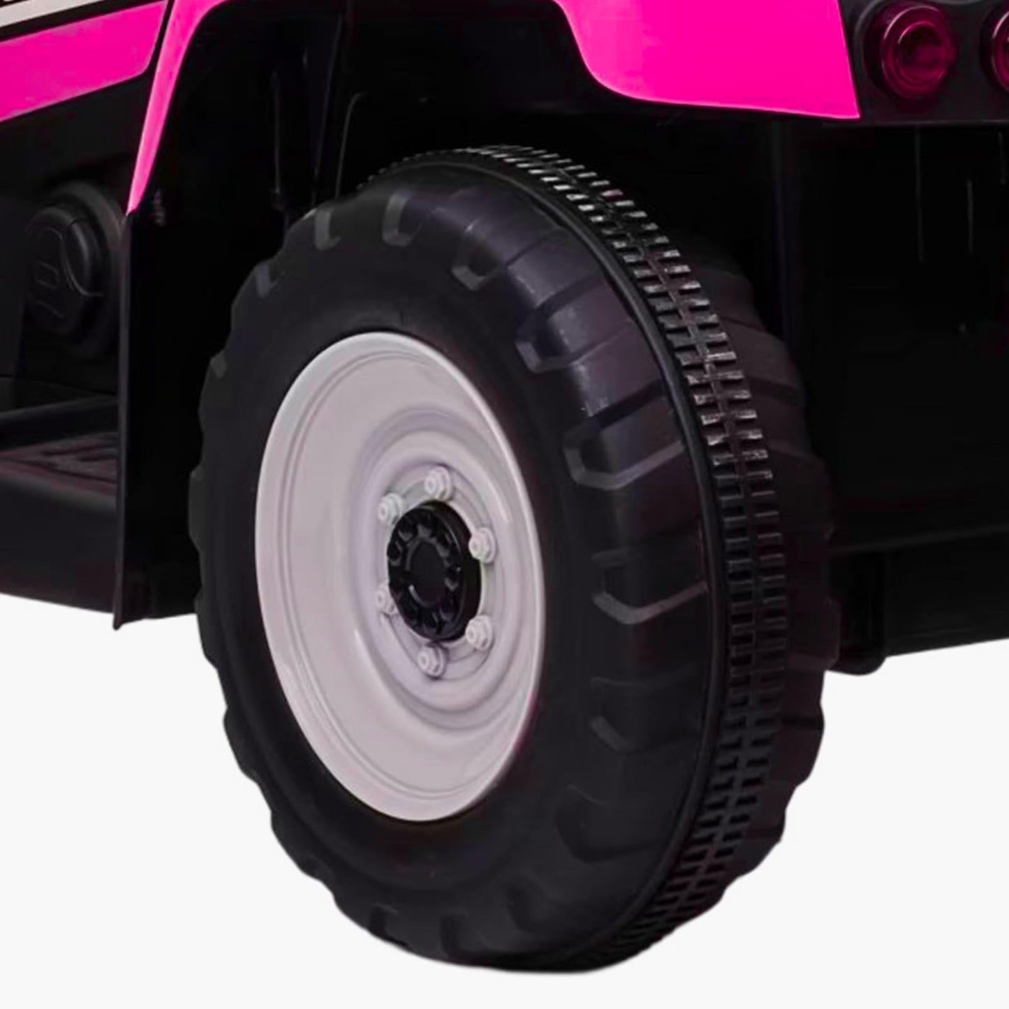 Garvee Ride - P Series: 12V Electric Tractor & Trailer for Kids, 3-6 Yrs - With RC - Rose / 35W